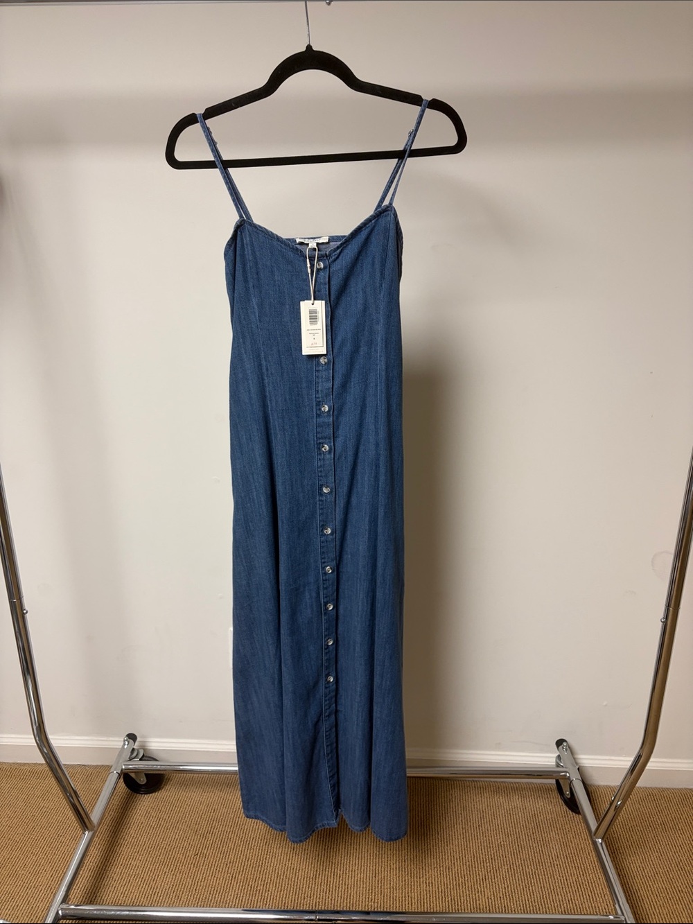 Z supply angel eyes denim midi dress medium indigo